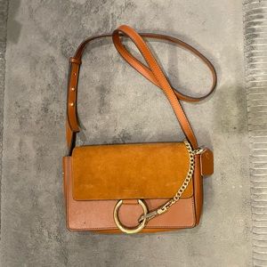 Genuine leather crossbody shoulder purse